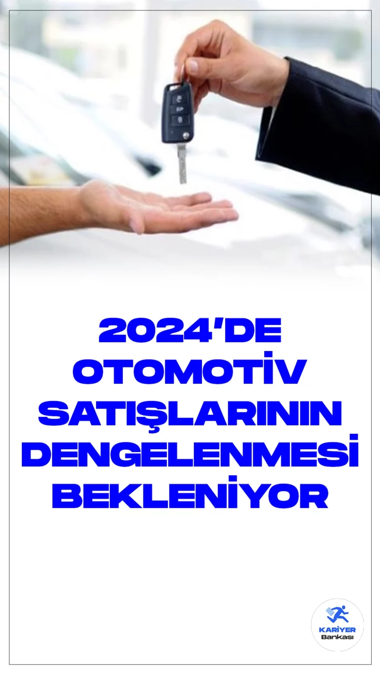 Otomotiv Satışlarının 2024 Yılında Dengelenmesi Bekleniyor.Türkiye'deki otomotiv markalarının üst düzey yöneticileri, 2023 yılının pazar performansını değerlendirerek, gelecek yıl için arz ve talebin dengelenmesiyle birlikte toplam pazar hacminde bir azalış öngörüyor. İşte Türkiye otomotiv sektöründen önemli açıklamalar ve 2024 beklentileri: