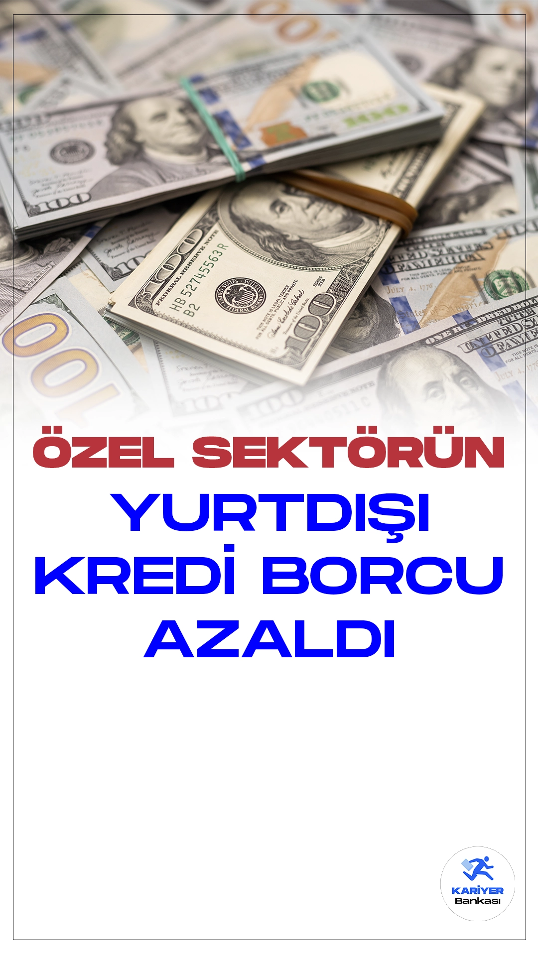 Özel Sektörün Yurt Dışı Kredi Borçları Ekimde 975 Milyon Dolar Azaldı.Türkiye Cumhuriyet Merkez Bankası, Ekim 2023'ün özel sektörün yurt dışı kredi borcu gelişmelerini açıkladı. Toplam borç, 2022 sonuna göre 975 milyon dolar azalarak 157,8 milyar dolara geriledi.