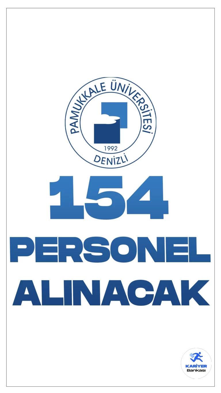 Pamukkale Üniversitesi 154 Personel Alımı Yapacak. Resmi Gazete'de ve Cumhurbaşkanlığı SBB'de yayımlanan duyurulara göre, Pamukkale Üniversite Hastanesi ve çeşitli birimlerine hemşire, fizyoterapist, laborant, sağlık teknikeri, diğer sağlık personeli, sağlık fizikçisi, spor uzmanı, mühendis, tekniker, teknisyen, büro personeli, destek personeli(bahçe bakım/temizlik, hasta bakım, basit bakım onarım), koruma ve güvenlik görevlisi ünvanlarında sözleşmeli personel alımı yapılacak.