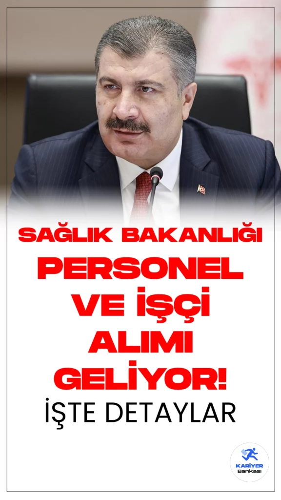 Sağlık Bakanlığı Personel ve İşçi Alımı Yakında Geliyor!.Türkiye Büyük Millet Meclisinde bakanlıkların 2024 yılı bütçe görüşmeleri devam ediyor. Sağlık Bakanlığı 2024 yılı bütçe görüşmeleri gerçekleştirilirken, Sağlık Bakanı Fahrettin Koca personel alımıyla ilgili son dakika açıklamasında bulundu.
