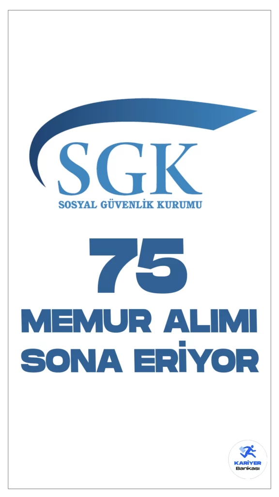 Sosyal Güvenlik Kurumu Başkanlığı (SGK) memur alımı başvurularında son saatlere girildi.Resmi Gazete'de ve Cumhurbaşkanlığı Strateji ve Bütçe Başkanlığı Kamu ilan sitesinde yayımlanan duyurulara göre, SGK’ya sınavla sosyal güvenlik uzman yardımcısı alımı yapılacak. Başvurular bugün(20 Aralık) sona erecek.İşte şartlar ve başvuru sayfası...