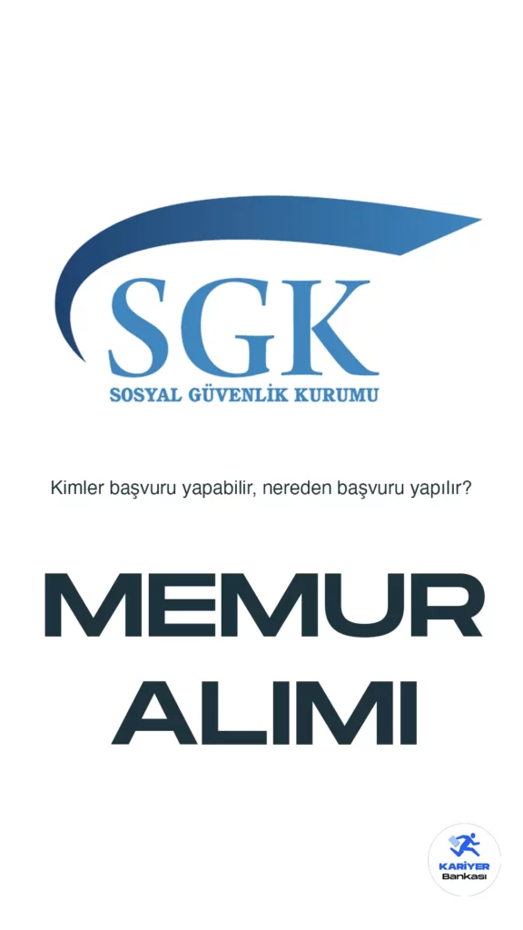 SGK 75 memur alımı başvurularında sona geliniyor. Başvuru işlemleri 20 Aralık'ta sona erecek. Başvurular e-Devlet şifreleriyle Kariyer Kapısı üzerinden alınacak.