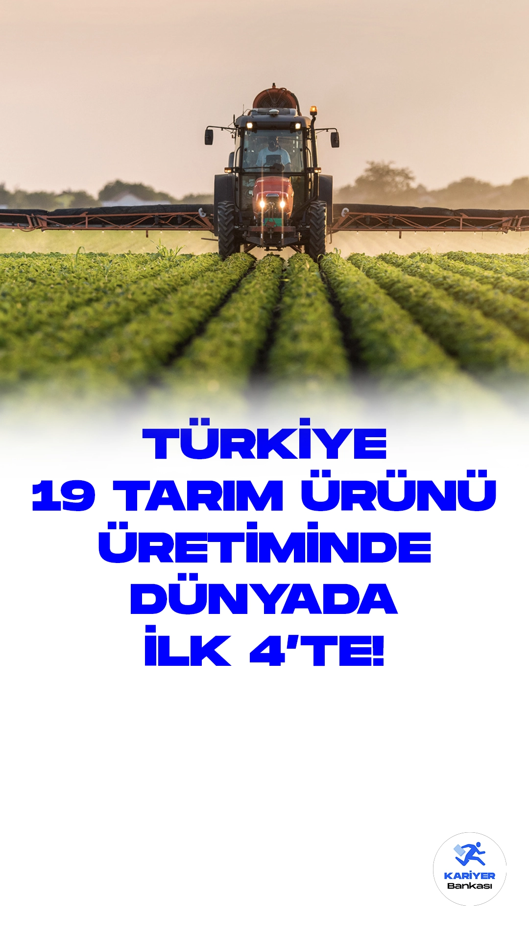 Türkiye 19 Tarım Ürününün Üretiminde Dünyada İlk 4'te!TZOB Genel Başkanı Şemsi Bayraktar, "Tutum, Yatırım ve Türk Malları Haftası" kapsamında yaptığı açıklamada, yerli üretimin ve tanıtımının büyük öneme sahip olduğunu belirtti.