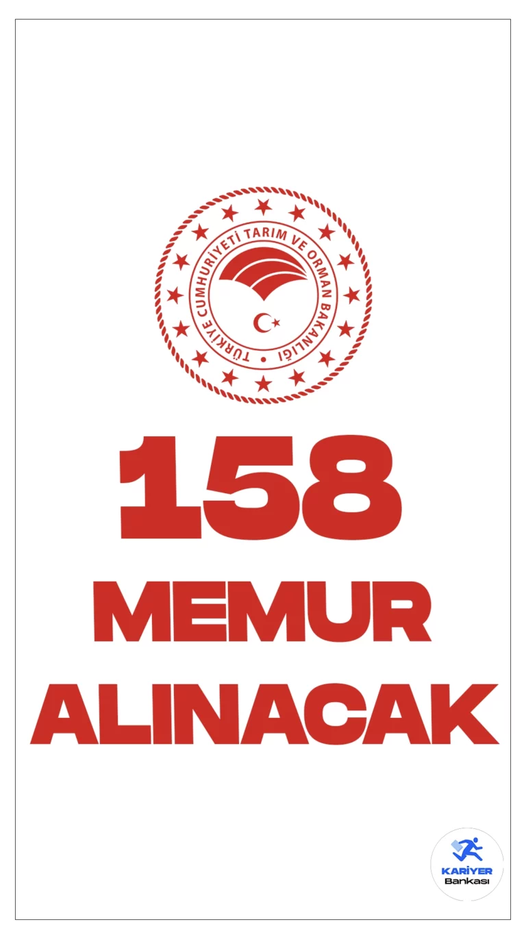 Tarım ve Orman Bakanlığı 158 Memur Alımı Yapacak. Cumhurbaşkanlığı Strateji ve Bütçe Başkanlığı Kamu İlan sayfasında yayımlanan duyuruya göre, Tarım ve Orman Bakanlığına sınavla uzman yardımcısı alımı yapılacak. Başvuru yapacak adayların genel ve özel şartları dikkatle incelemesi gerekmektedir.