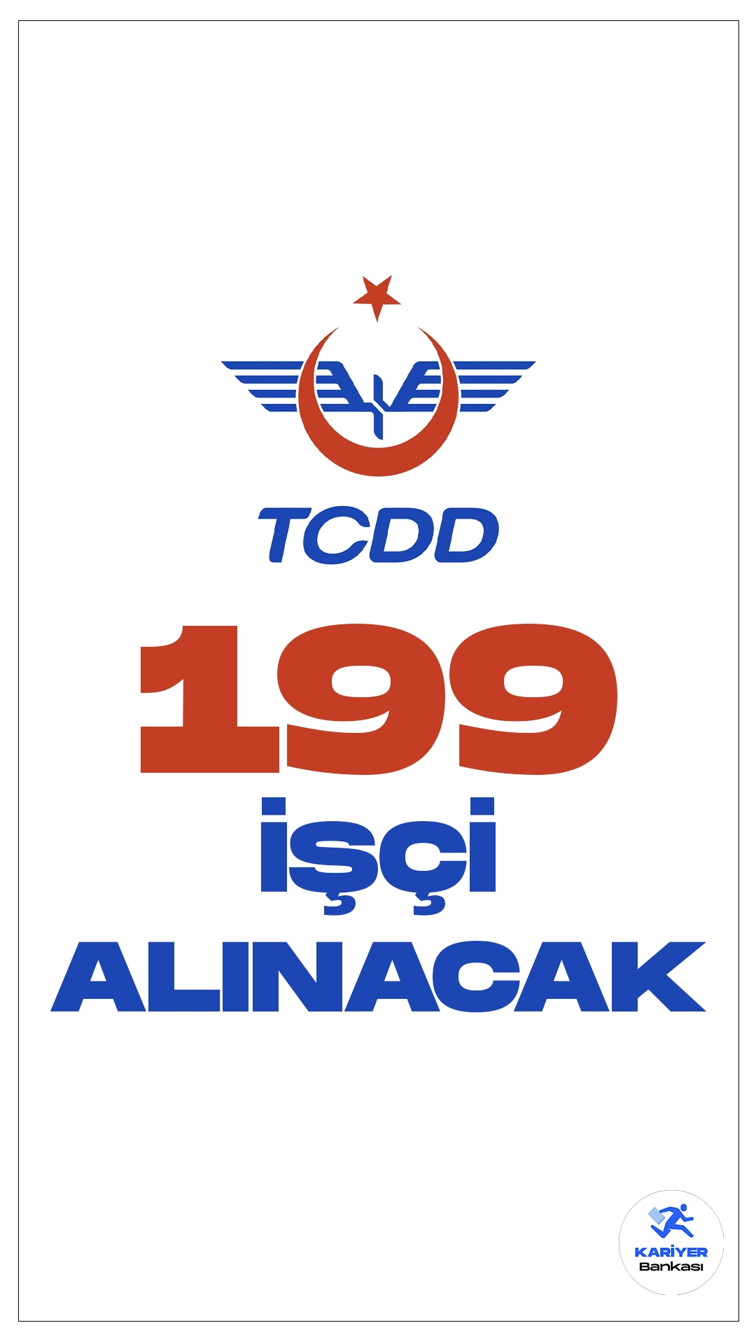 Türkiye Cumhuriyeti Devlet Demiryolları (TCDD) işçi alımı duyurusu yayımlandı. Cumhurbaşkanlığı Strateji ve Bütçe Başkanlığı Kamu ilan sayfasında yayımlanan duyuruya göre, TCDD'ye sürekli işçi alımı yapılacak. Başvurular bugün(18 Aralık) itibarıyla alınacak. Başvuru yapacak adayların belirtilen şartları sağlaması gerekmektedir.