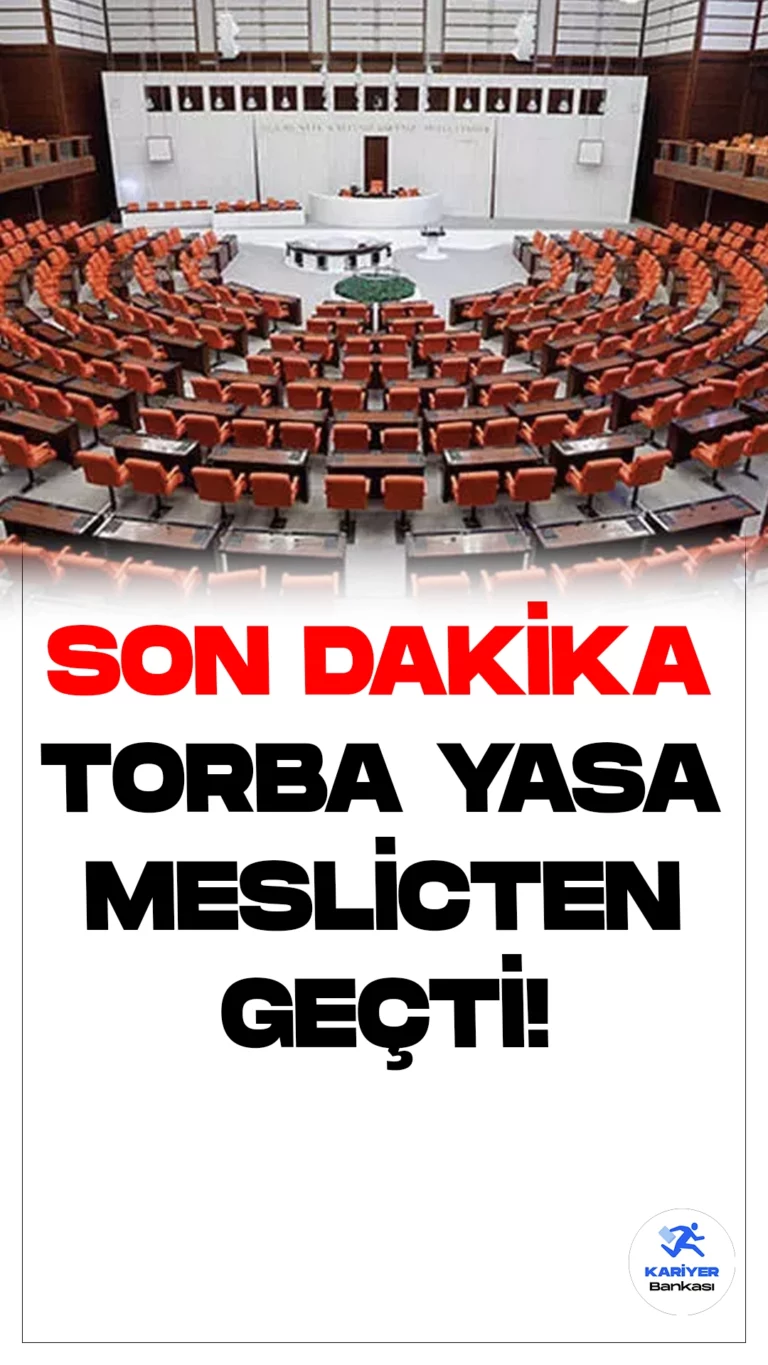 Son Dakika: Torba Yasa TBMM Genel Kurulu'ndan Geçti.Emeklilere 5 bin tl ikramiyeyi de barından 86 maddelik Torba Kanun teklifi, Türkiye Büyük Millet Meclisi Genel Kurulu'nda kabul edildi.