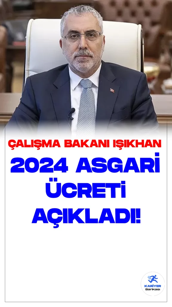 Son Dakika: Çalışma Bakanı Vedat Işıkhan 2024 Asgari Ücreti Açıkladı. Cumhurbaşkanı Recep Tayyip Erdoğan, işçi, işveren ve hükümet temsilcilerinden oluşan Asgari Ücret Tespit Komisyonu'nu kabul ederek asgari ücretle ilgili görüşme gerçekleştirdi. 16:30'da başlayan toplantı sona erdi.