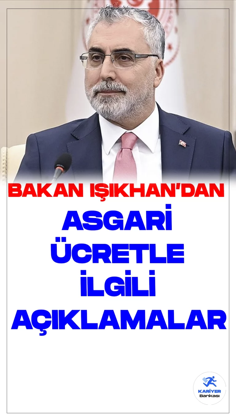 Bakan Işıkhan'dan Asgari Ücretle İlgili Açıklamalar. Çalışma ve Sosyal Güvenlik Bakanı Vedat Işıkhan, komisyon toplantısı çıkışında basın mensuplarının soruları yanıtladı.