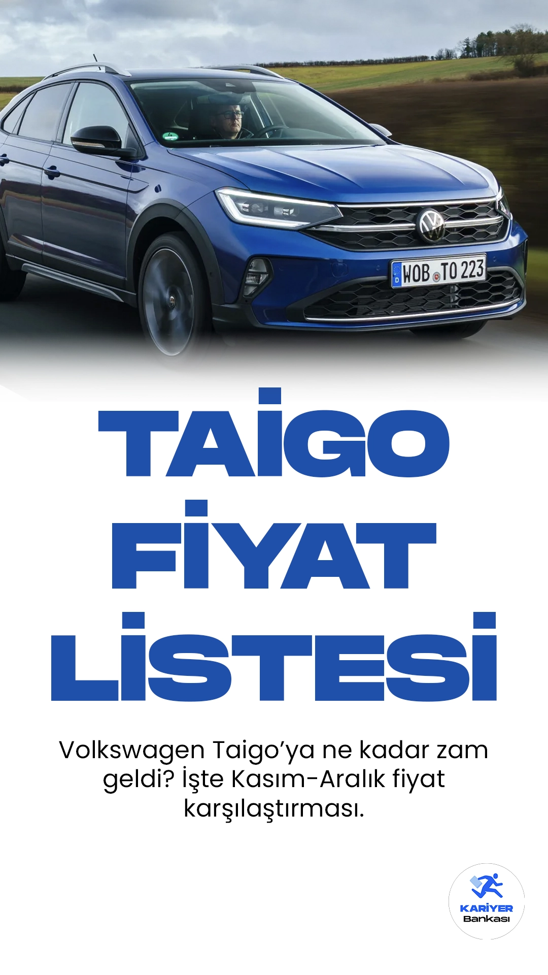 Volkswagen Taigo Aralık 2023 Fiyat Listesi Yayımlandı.Volkswagen, şık tasarımı ve üstün performansıyla dikkat çeken yeni modeli Taigo'yu tanıttı. Alman otomotiv devi, Taigo ile kompakt crossover segmentinde iddialı bir yer edinmeyi hedefliyor. Taigo'nun dinamik çizgileri ve agresif ön tasarımı, şehir içi ve şehir dışı kullanım için ideal bir denge sunuyor. Geniş iç mekanı ve kullanıcı dostu teknolojik özellikleri, sürücü ve yolculara konforlu bir deneyim vaat ediyor.