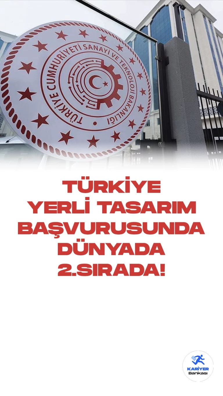 Türkiye Yerli Tasarım Başvurusunda Dünyada 2.Sırada!Sanayi ve Teknoloji Bakanı Mehmet Fatih Kacır, "2023 Dünya Fikri Mülkiyet Göstergeleri Raporu"na göre Türkiye'nin, 2022 yılı itibarıyla yerli tasarım başvuru sayısında dünyada 2. sırada yer aldığını açıkladı. Bakan Kacır, sosyal medya hesabından yaptığı paylaşımda, "Dünya Fikri Mülkiyet Örgütü tarafından yayımlanan rapora göre, Türkiye'nin başarısı göz kamaştırıcı. Hedefimiz, tasarım, marka ve katma değer zincirini güçlendirmek" dedi.