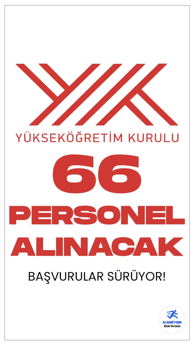 Yükseköğretim Kurulu Başkanlığı YÖK 66 Personel Alımı Başvuruları Sürüyor. Resmi Gazete’de yayımlanan duyuruda, YÖK’e destek personeli( aşçı, şoför, aşçı yardımcısı, danışma ve diğer hizmetler, temizlik ve diğer hizmetleri, bulaşıkçı), büro personeli, teknisyen ve tekniker pozisyonları için sözleşmeli personel alınacağı aktarıldı. Başvurular 22 Aralık 2023 tarihinde sona erecek.