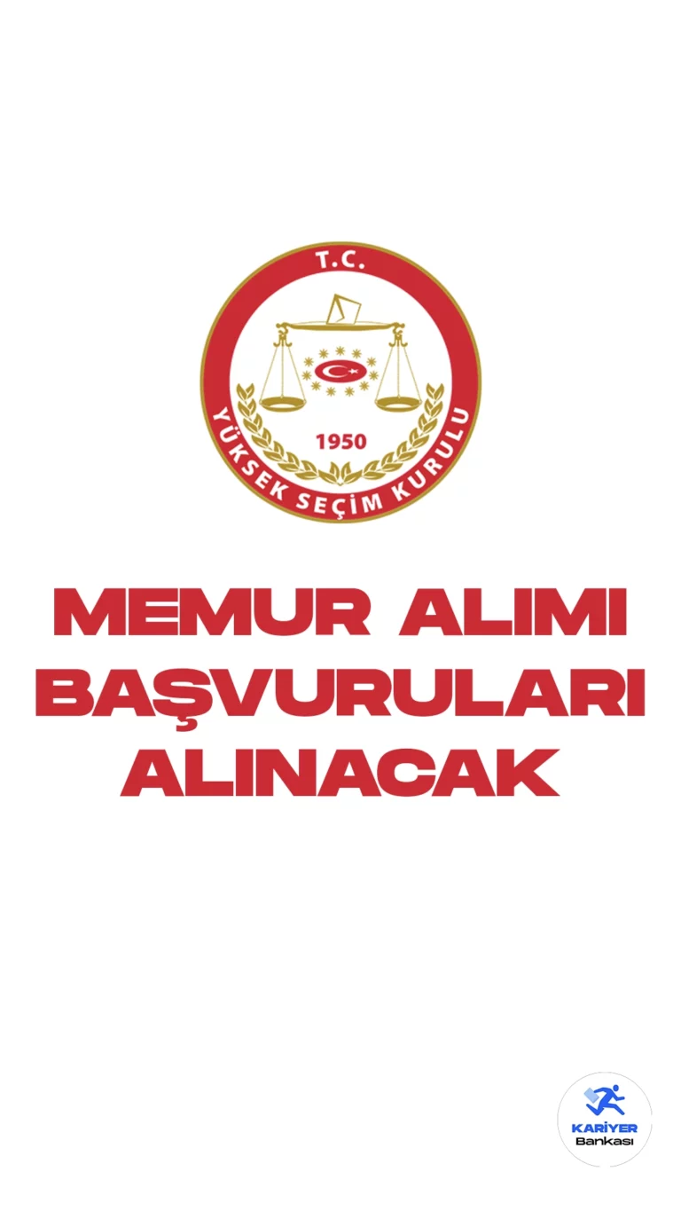 Yüksek Seçim Kurulu (YSK) 51 Memur Alımı Başvuruları Alınacak.Resmi Gazete’de yayımlanan duyuruya göre, YSK’ya arşiv memuru, santral memuru, zabıt katibi ve teknisyen ünvanlarında memur alınacak.Başvurular bugün(8 Aralık) başladı. Başvuru yapacak adayların genel ve özel şartları sağlaması gerektiği aktarıldı. İşte şartlar, illere göre kontenjan dağılımı ve başvuru sayfasına dair detaylar..