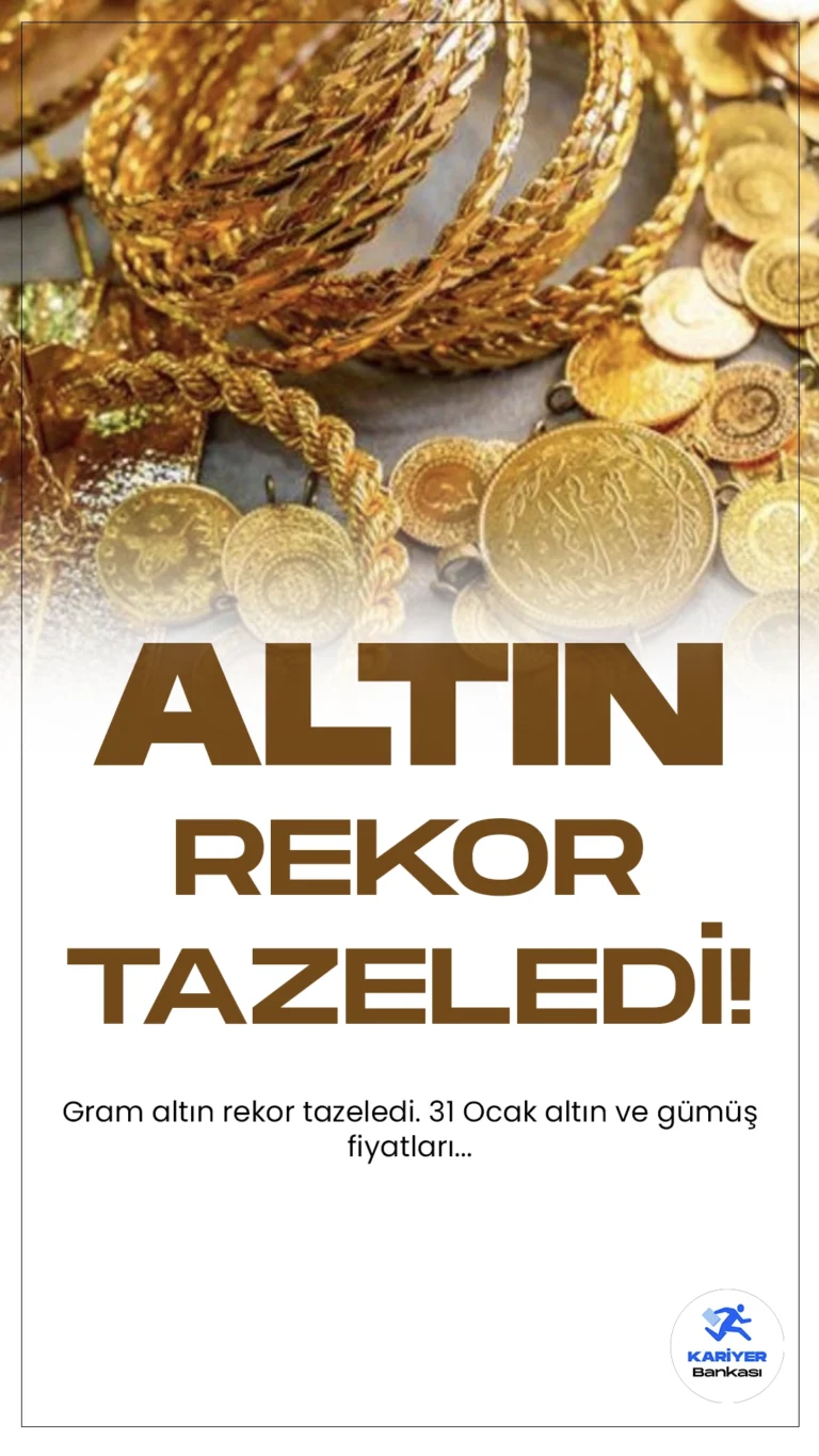 Gram Altın Rekor Tazeledi! İşte 31 Ocak Altın ve Gümüş Fiyatları….Serbest piyasalara bakıldığında gram altın 2.003,80 TL, çeyrek altın 3.359,35 TL’den işlem görürken, yarım altın 6.718,70 TL, tam altın 13.396,31 TL’den satılıyor.