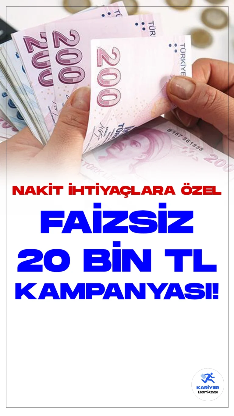 Akbank Faizsiz 20 Bin TL Nakit Avans Kampanyası Sona Eriyor.Akbank, mobil kullanıcılarına özel bir avantaj sunuyor.1-31 Ocak 2024 tarihleri arasında Akbank Mobil uygulamasını indirip "Akbanklı olmak istiyorum" butonuna tıklayarak uzaktan Akbanklı olma sürecini tamamlayanlar, 20.000 TL'ye kadar %0 faizli taksitli avans fırsatından yararlanabilirler.