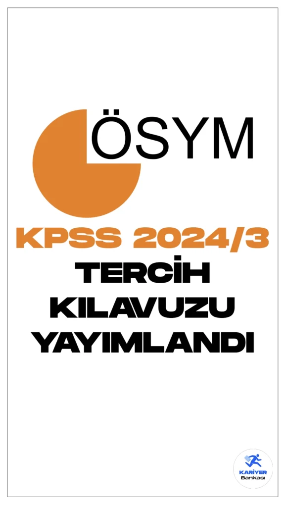 KPSS 2024/3 Milli Eğitim Bakanlığı Tercih Kılavuzu Yayımlandı. ÖSYM sayfasından yayımlanan son dakika duyurusunda, Millî Eğitim Bakanlığının sözleşmeli personel pozisyonlarına, KPSS 2024/3 ile 657 sayılı Devlet Memurları Kanunu’nun 4/B maddesi kapsamında istihdam edilmek üzere ÖSYM tarafından yerleştirme yapılacağı aktarıldı.