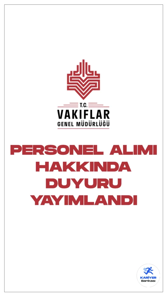 Vakıflar Genel Müdürlüğü (VGM) Personel Alımı Hakkında Duyuru Yayımlandı. Vakıflar Genel Müdürlüğü sayfasından yayımlanan son dakika duyurusunda, Antalya, Bursa, Gaziantep ve İstanbul illeri için koruma ve güvenlik görevlisi alımı kapsamında yapılan mülakata katılım gösterilmemesi nedeniyle, yeni mülakat tarihinin açıklandığı aktarıldı.