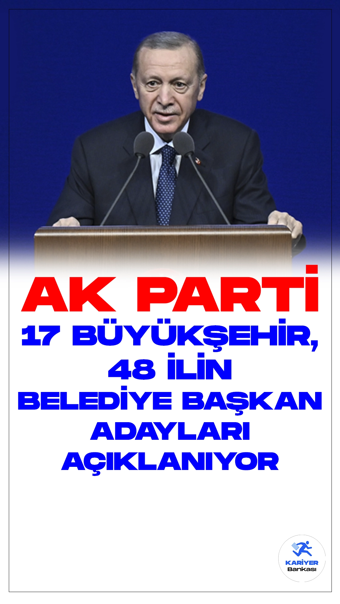 AK Parti Belediye Başkan Adayları Açıklanıyor.Cumhurbaşkanı Recep Tayyip Erdoğan, Ankara Ticaret Odası Congresium'da düzenlenen AK Parti Aday Tanıtım Toplantısı'nda önemli açıklamalarda bulundu.