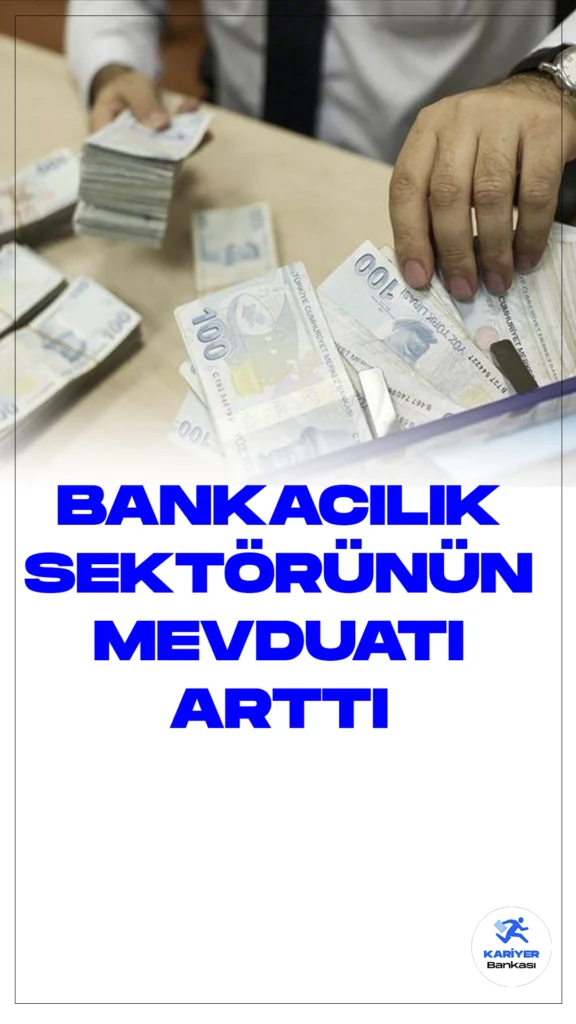 Bankacılık Sektöründe Büyük Artış: Toplam Mevduat 29 Aralık Haftasında 164,3 Milyar Lira Artarak 15 Trilyon 231,7 Milyar Liraya Yükseldi.Türkiye Cumhuriyet Merkez Bankası (TCMB), haftalık para ve banka istatistiklerini açıkladı. 29 Aralık ile biten haftada, bankacılık sektöründeki toplam mevduat (bankalar arası dahil), önceki haftaya göre 164 milyar 259 milyon 408 bin lira artarak 15 trilyon 231 milyar 693 milyon 160 bin liraya ulaştı.