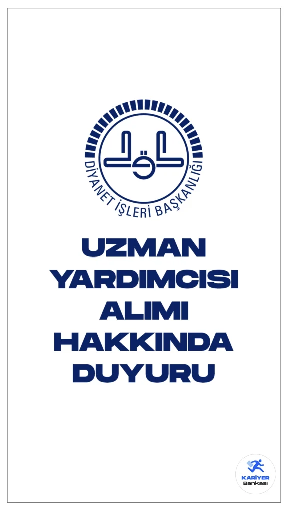 DİB Uzman Yardımcısı Alımı Hakkında Duyuru Yayımlandı. Diyanet İşleri Başkanlığı sayfasından yayımlanan son dakika duyurusunda, 2023 yılı Diyanet İşleri Uzman Yardımcısı alımı yazılı sınav yer ve tarih duyurusunun paylaşıldığı aktarıldı. Adayların sınav giriş belgelerini sinav.diyanet.gov.tr adresi üzerinden alabilecekleri kaydedildi.