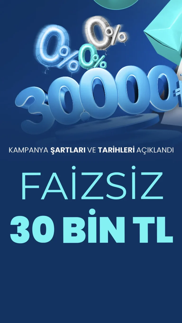 Garanti BBVA’dan Faizsiz 30 Bin TL Kampanyası