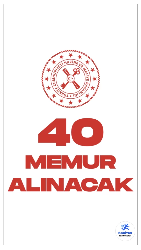 Hazine ve Maliye Bakanlığı 40 Uzman Yardımcısı Alacak. Cumhurbaşkanlığı SBB'de yayımlanan duyuruda, "Hazine ve Maliye Bakanlığı merkez teşkilatı Mali Suçları Araştırma Kurulu Başkanlığında boş bulunan toplam “40 Hazine ve Maliye Uzman Yardımcısı” kadrosuna atama yapılmak üzere giriş sınavı yapılacaktır. Giriş sınavında başarılı olan adaylardan kontenjan sayısının en fazla yarısı kadar aday, Bakanlığın hizmet ihtiyacı ile adayın talebi çerçevesinde İstanbul ilinde görevlendirilebilecektir." ifadeleri yer aldı.