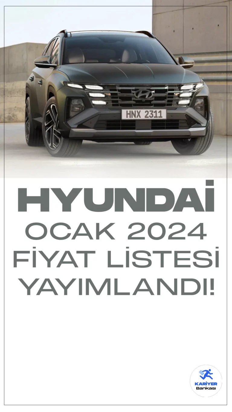 Hyundai Ocak 2024 Fiyat Listesi Yayımlandı!Hyundai, geniş ürün yelpazesiyle otomobil tutkunlarını cezbetmeye devam ediyor. İşte markanın çeşitli modelleriyle ve fiyatlarıyla ilgili güncel bilgiler: