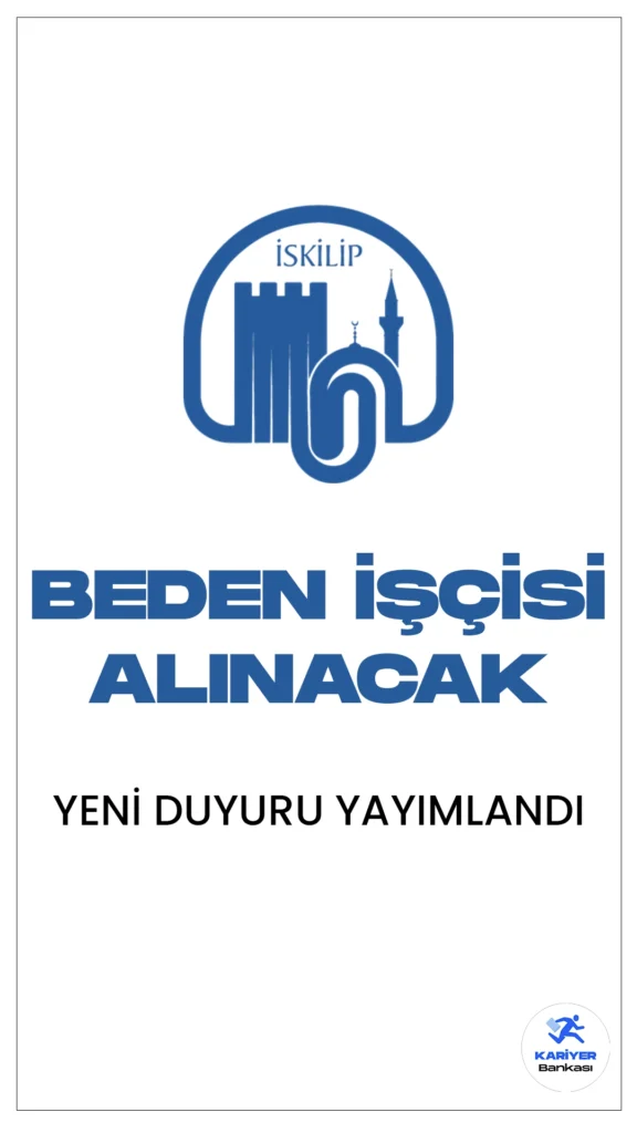 İskilip Belediyesi Kadrolu Beden İşçisi Alımı Yapacak. Cumhurbaşkanlığı Strateji ve Bütçe Başkanlığı Kamu ilan sayfasında yayımlanan duyuruda, İskilip Belediyesine en az ilkokul mezunlarından beden işçisi alımı yapılacağı aktarıldı. Başvurular bugün itibarıyla alınacak. Başvuru yapacak adayların şartları dikkatle incelemesi gerekmektedir.