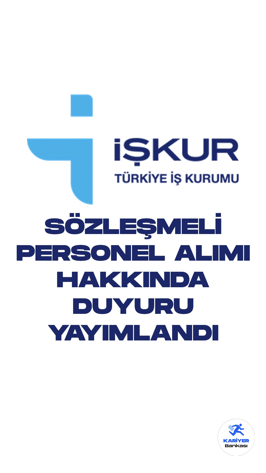 İŞKUR Sözleşmeli Personel Alımı Hakkında Duyuru Yayımlandı. Türkiye İş Kurumu sayfasından yayımlanan duyuruda, sözleşmeli büro personeli alımı kapsamında yedek adayların açıklandığı aktarıldı. Sırası gelen yedek adayların istenilen belgeleri 8 Ocak-19 Ocak 2024 tarihleri arasında Türkiye İş Kurumu Genel Müdürlüğü Personel Dairesi Başkanlığına (Emniyet Mah. Mevlana Bul. No:42 Yenimahalle/ANKARA)  şahsen getirmeleri veya posta yoluyla (postada yaşanan gecikmelerden Kurumumuz sorumlu olmayacaktır) göndermeleri gerektiği kaydedildi.