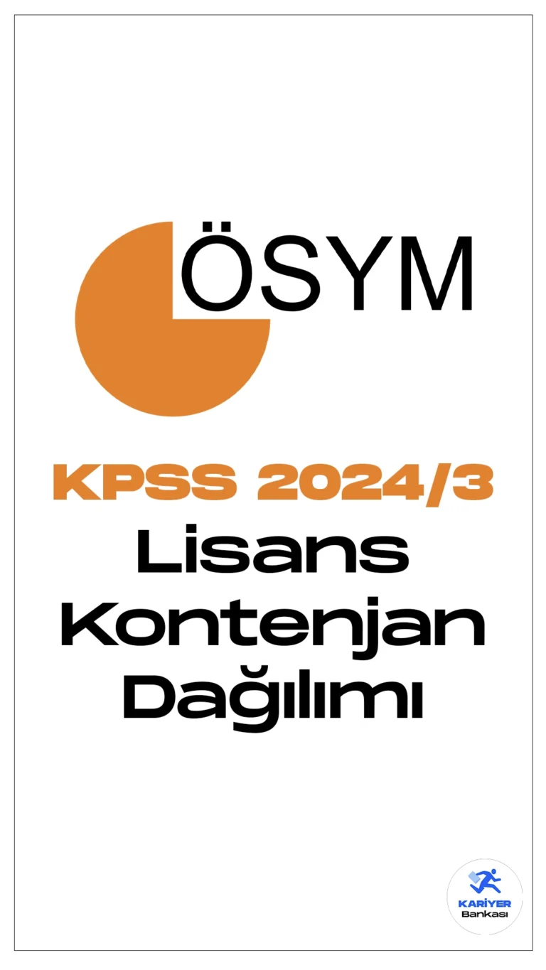 Milli Eğitim Bakanlığı KPSS 2024/3 ile lisans mezunu adaylar arasında tercihle personel alımı yapacak.ÖSYM üzerinden KPSS 2024/3 tercih kılavuzunun yayımlanmasıyla, ön lisans ve lisans kontenjan dağılımları da belli oldu. Başvurular 19 Ocak-25 Ocak 2024 tarihleri arasında gerçekleştirilecek. Başvuru yapacak adayların belirtilen şartları ve nitelik kodlarını dikkatle incelemesi gerekmektedir.
