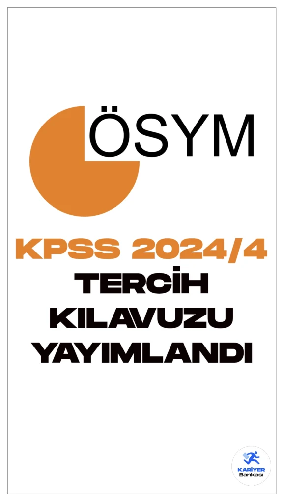 KPSS-2024/4 Tercih Kılavuzu Yayımlandı. ÖSYM sayfasından yayımlanan son dakika duyurusunda, "Tarım ve Orman Bakanlığının sözleşmeli personel pozisyonlarına, 657 sayılı Devlet Memurları Kanunu’nun 4/B maddesi kapsamında istihdam edilmek üzere ÖSYM tarafından yerleştirme yapılacaktır." ifadeleri yer aldı.
