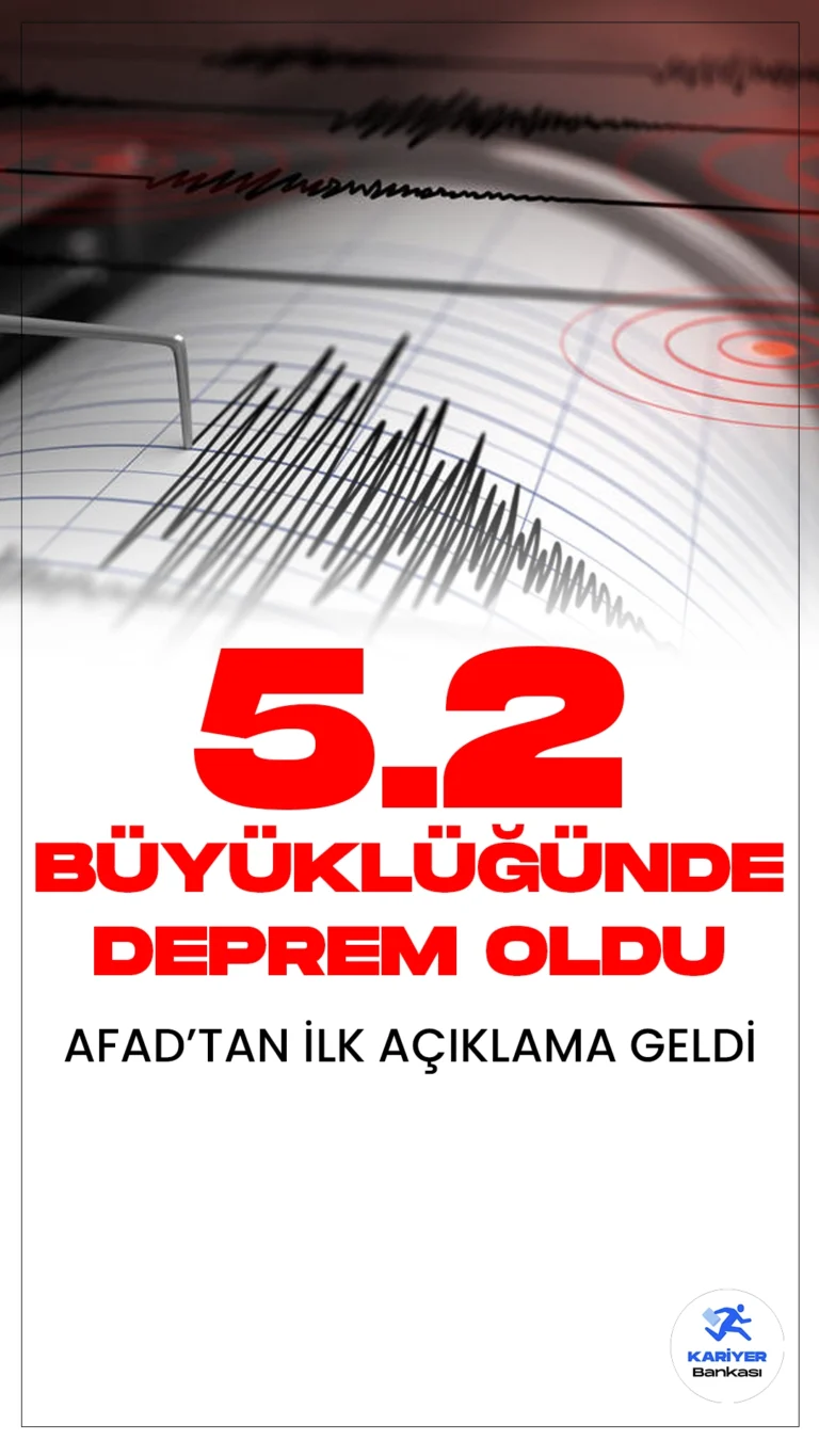 Son Dakika: Malatya'da 5.2 Büyüklüğünde Deprem Oldu.İçişleri Bakanlığı Afet ve Acil Durum Yönetimi Başkanlığı Deprem Dairesi tarafından yayımlana son dakika verilerine göre, Malatya'nın Battalgazi ilçesinde 5.2 büyüklüğünde deprem meydana geldi.