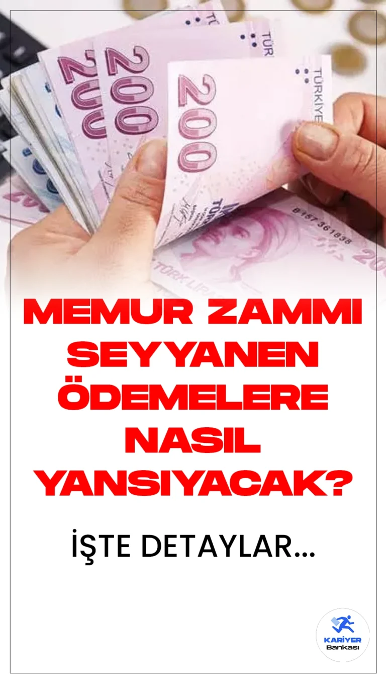 Memur Zammı Seyyanen Ödemelere Nasıl Yansıyacak? İşte Detaylar...Memur maaşlarına yapılan toplu sözleşme çerçevesinde, 2023'ün ikinci 6 ayında yüzde 6 maaş zammı alan 4 milyon memur ve 2,5 milyon memur emeklisi için 6 aylık maaş artışı yüzde 49,25 olarak belirlendi.