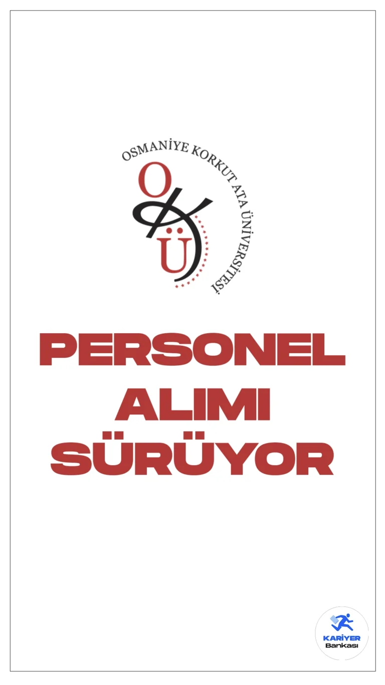 Osmaniye Korkut Ata Üniversitesi (OKÜ) 46 Personel Alımı Başvuruları Sürüyor.Resmi Gazete’de yayımlanan duyuruya göre, Osmaniye Korkut Ata Üniversitesine büro personeli, teknikeri koruma ve güvenlik görevlisi, destek personeli olmak üzere sözleşmeli personel alımı yapılacak. Başvuruları 8 Şubat'a kadar sürecek. İşte şartlar ve kontenjanlar...