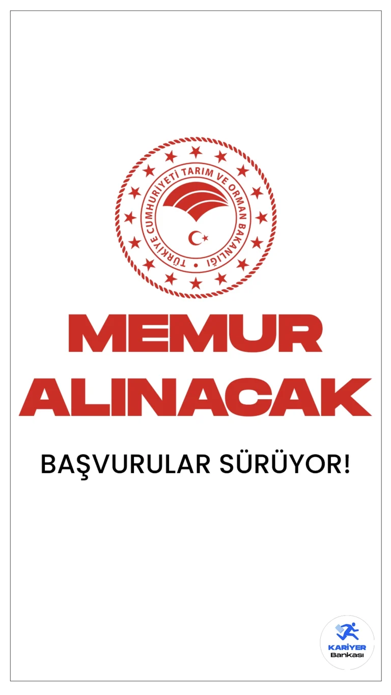 Tarım ve Orman Bakanlığı memur alımı başvuruları sürüyor.Cumhurbaşkanlığı SBB’de ve Bakanlık sayfasından yayımlanan duyurularda, Tarım ve Orman Bakanlığına sınavla uzman yardımcısı alımı yapılacağı aktarılırken, başvuruların 29 Ocak 2024 tarihinde sona ereceği kaydedildi.Başvuru yapacak adayların belirtilen şartları sağlaması gerekmektedir.
