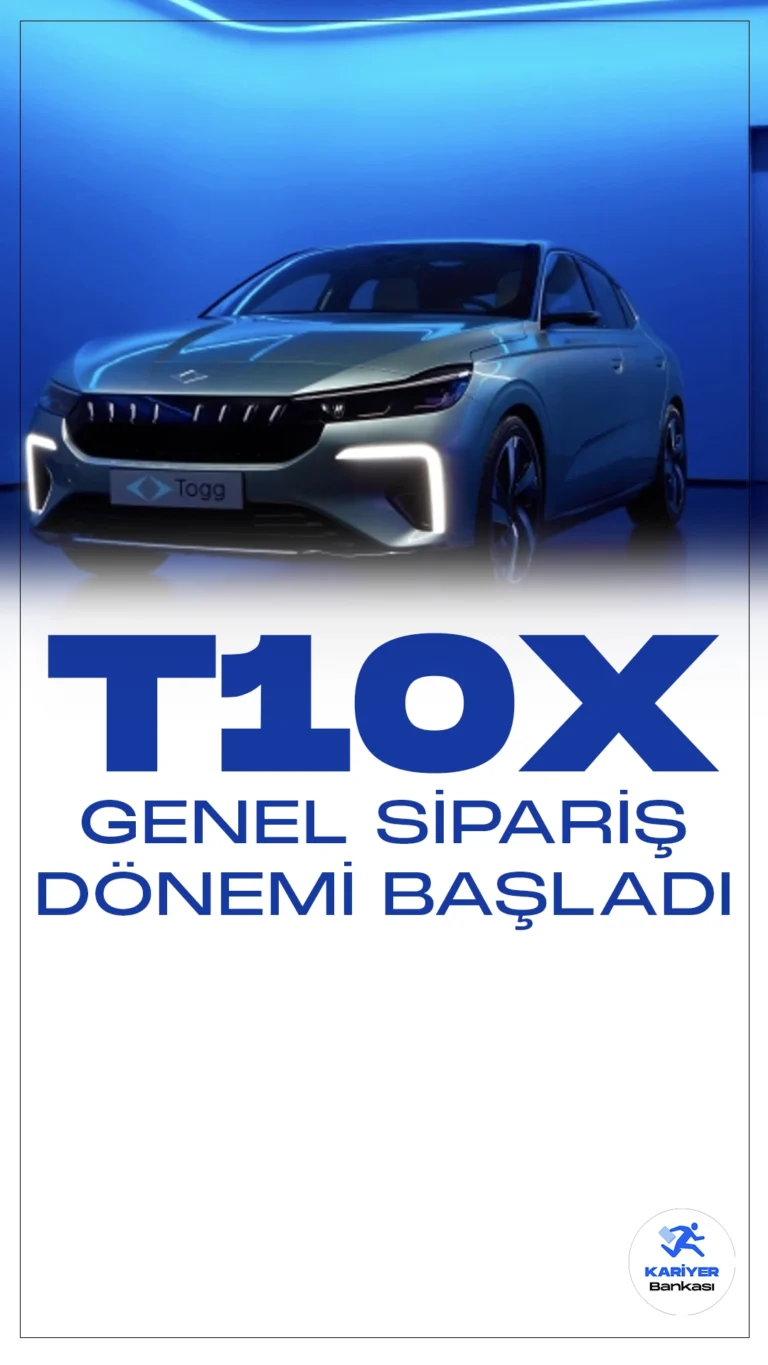 Togg, 2024 Yılında T10X İçin Genel Sipariş Dönemini Başladı.Togg'un sosyal medya hesabından yapılan açıklamaya göre, 2024 yılında T10X için genel sipariş dönemi resmen başladı. Togg, 2023 yılında yapılan çekilişte yedek listede bulunan kullanıcılar için 6-10 Ocak'ta konfigürasyon güncelleme imkanı sağlayacak. Ayrıca, 2023 yılında yapılan çekilişe katılan ancak sipariş hakkı kazanamayan kullanıcılar için de 15-19 Ocak'ta sipariş önceliği sunacak.