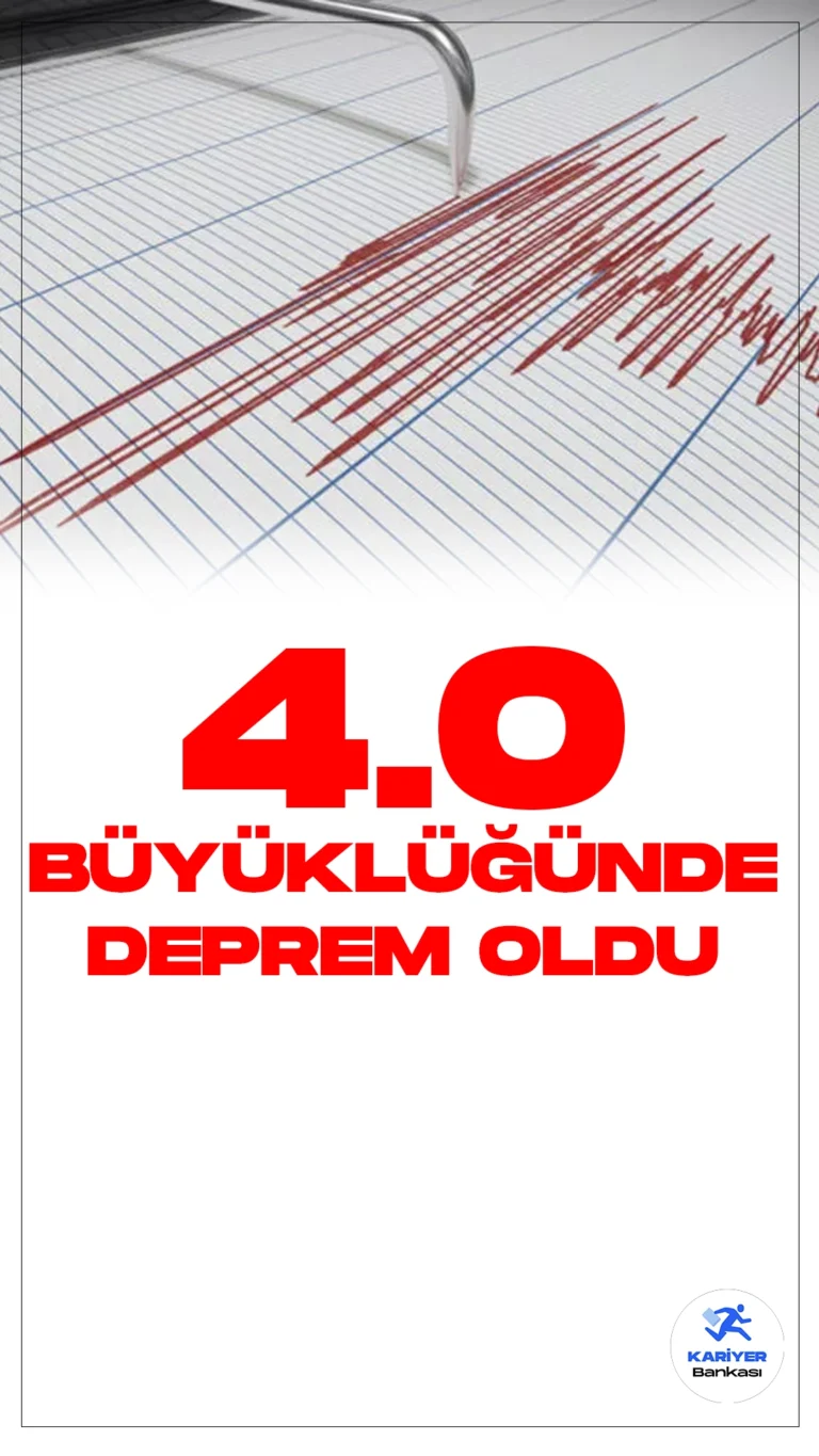 Van'da 4.0 Büyüklüğünde Deprem Oldu. Boğaziçi Üniversitesi Kandilli Rasathanesi ve Deprem Araştırma Enstitüsü tarafından yayımlanan son dakika verilerine göre, Van'ın Saray ilçesinde 4.0 büyüklüğünde deprem meydana geldi.