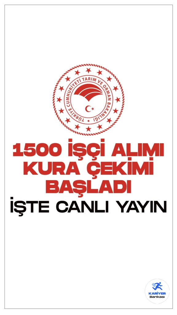 Tarım Bakanlığı 1500 İşçi Alımı Kura Çekimi Başladı-İşte Canlı Yayın. Tarım ve Orman Bakanlığı 1500 işçi alımı noter huzurunda kura çekimi canlı yayını başladı.