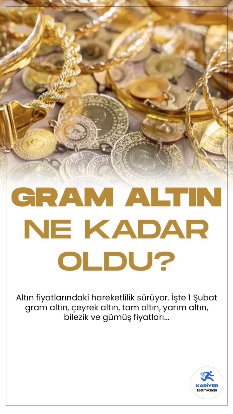 1 Şubat 2024 Altın ve Gümüş Fiyatları....Gram altındaki dalgalanma günden güne devam ediyor. Serbest piyasalarda gram altın 1.998,48 TL'den işlem görürken çeyrek altın 3.353,04 TL’den alıcı buluyor.Yarım altın 6.706,08 TL, tam altın ise 13.371,15 TL’den satılıyor.