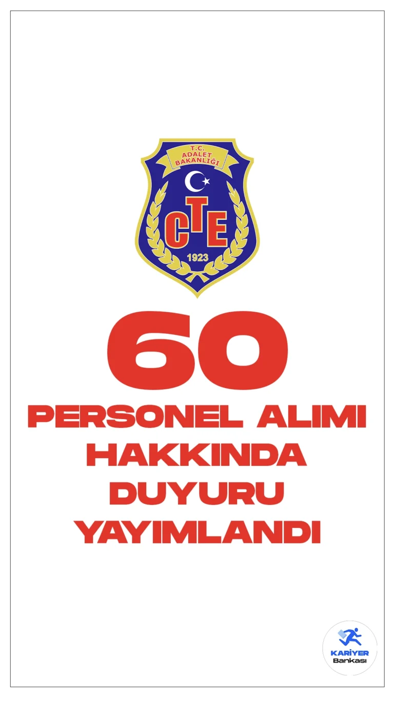 Ceza ve Tevkifevleri Genel Müdürlüğü (CTE) 60 Personel Alımı Hakkında Duyuru Yayımlandı. CTE sayfasından yayımlanan duyuruda, başvuruları 15.01.2024-29.01.2024 tarihleri arasında alınan 60 sözleşmeli personel alımı kapsamında, sözlü sınava hak kazanan adayların açıklandığı aktarıldı.