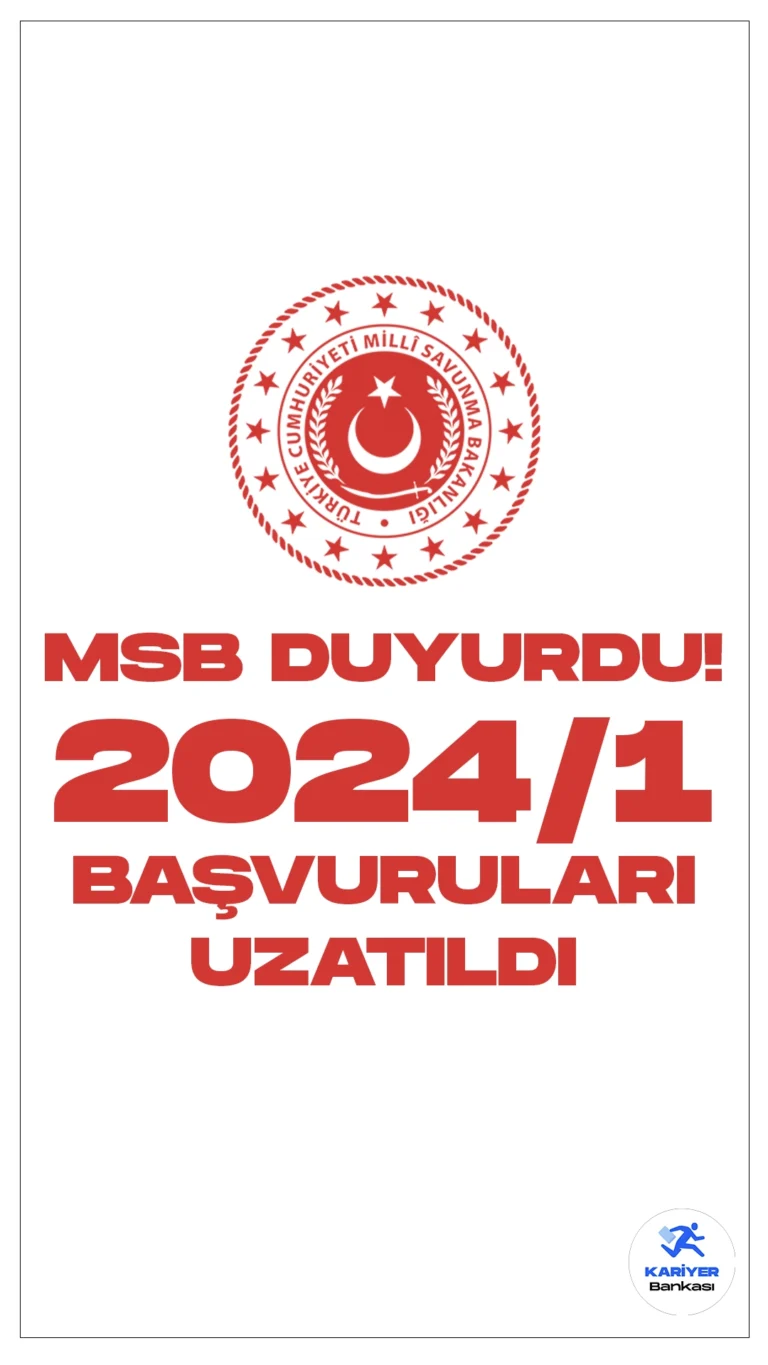 MSB Kara Kuvvetleri Komutanlığı 2024/1 Sözleşmeli Er Alımı Başvuruları 15 Şubat'a Kadar Uzatıldı.Milli Savunma Bakanlığı Personel Temin sayfasından, Kara Kuvvetleri Komutanlığına en az ilköğretim mezunlarından sözleşmeli er alımı için başvuruların 15 Şubat 2024 tarihinde sona ereceğini duyurdu.Başvuru yapacak adayların belirtilen şartları sağlaması gerekmektedir. İşte başvuru şartları ve başvuru sayfasına dair bilgiler..