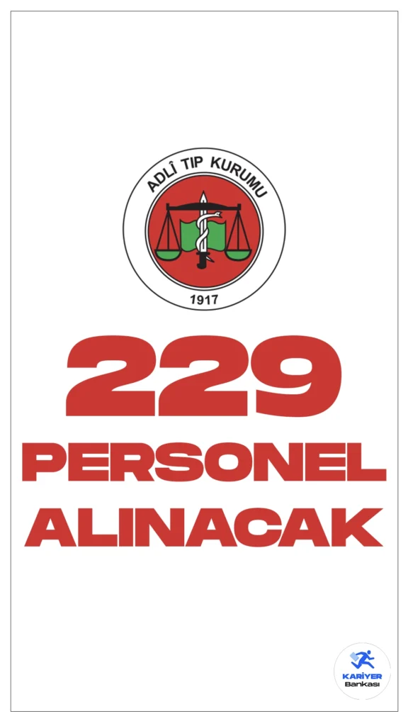 Adalet Bakanlığı Adli Tıp Kurumu (ATK) personel alımı duyurusu yayımlandı. Resmi Gazete'de yayımlanan duyuruda, Adli Tıp Kurumuna koruma ve güvenlik görevlisi, infaz koruma memuru, destek personeli( şoför, aşçı), sağlık teknikeri, tekniker( inşaat, elektrik, sıhhi tesisat, bilgisayar), büro personeli (işletme iktisat, bilgi belge, halka ilişkiler), hemşire, psikolog, biyolog, mühendis(inşaat, elektrik, fizik, makina), diğer teknik hizmet personeli(kimyager) ünvanlarında sözleşmeli personel alımı yapacak.