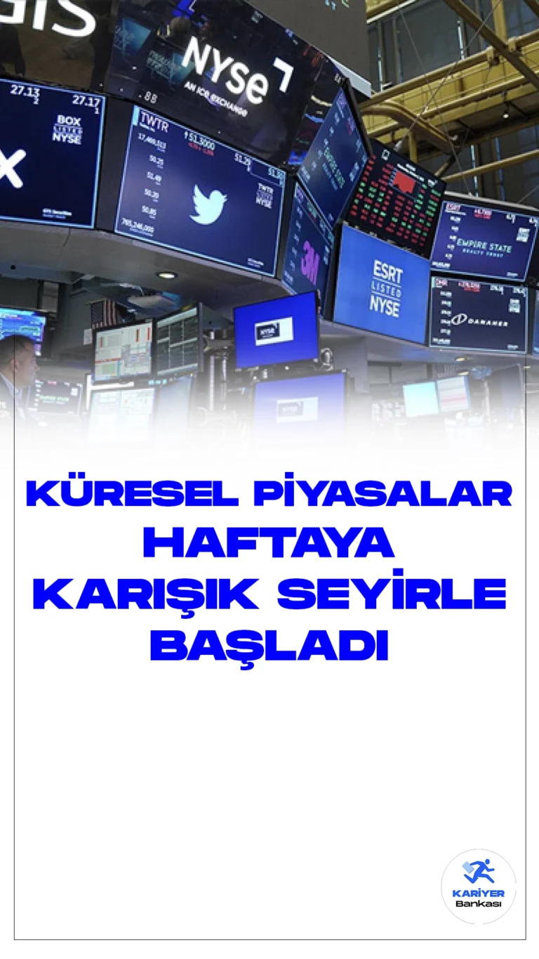Küresel Piyasalar Yeni Haftaya Karışık Seyirle Başladı.Küresel piyasalarda, ABD Merkez Bankası'nın faiz indirim tarihine dair tahminlerde değişikliklerle karışık bir seyir gözlemleniyor. ABD'de açıklanan makroekonomik veriler, ekonominin istenilen hızda yavaşlamadığını gösterirken, enflasyonla mücadelenin beklenenden daha uzun sürebileceği endişelerini artırıyor.