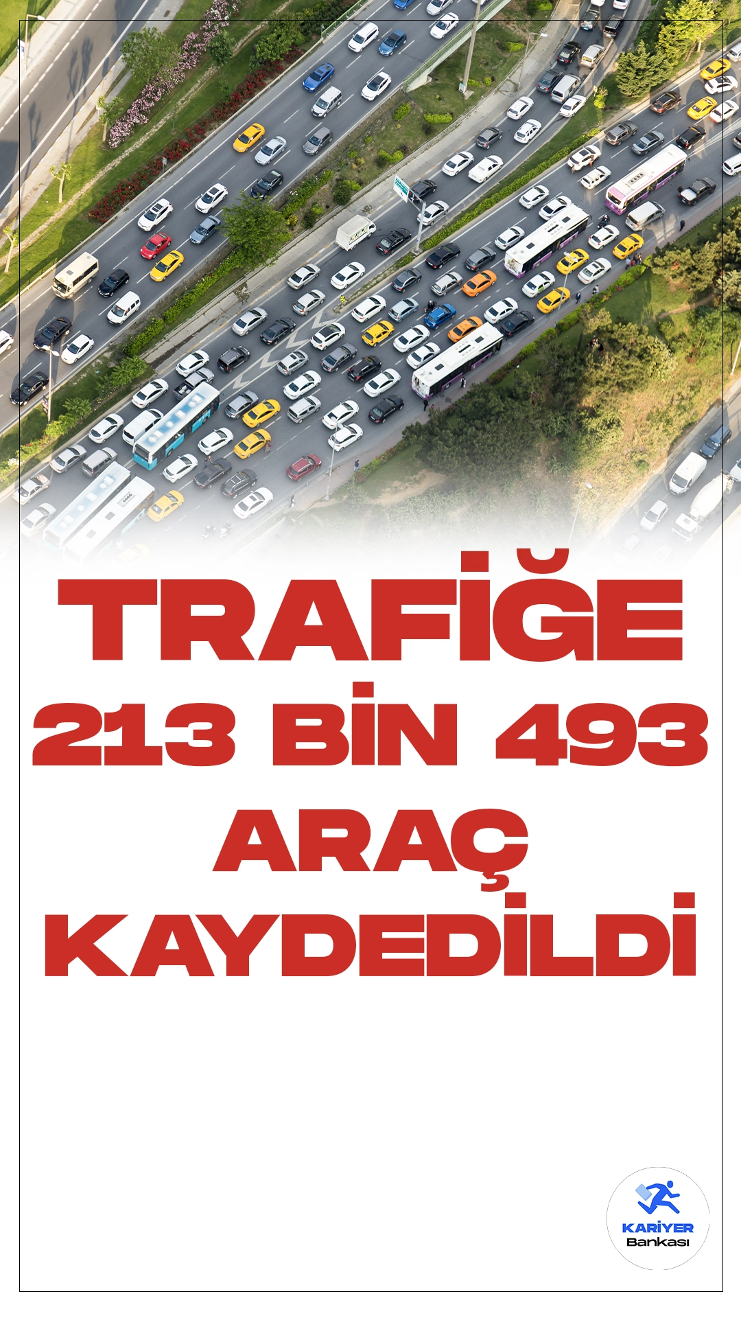 Ocak Ayında Trafiğe 213.493 Yeni Araç Kaydedildi.Türkiye İstatistik Kurumu'nun açıkladığı verilere göre, ocak ayında 213 bin 493 aracın trafiğe kaydı yapıldı. Bu dönemde 2 bin 171 aracın kaydı ise silindi. Toplam taşıt sayısı ise 28 milyon 951 bin 792 olarak belirlendi.
