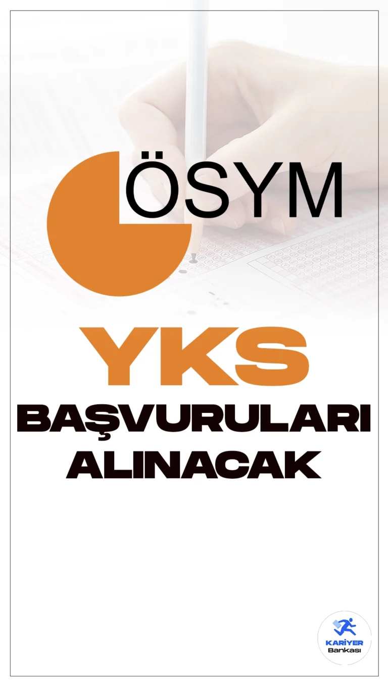 YKS Başvuruları Alınacak.Milyonlarca genç, üniversite eğitimine adım atma hayali kurarken, Yükseköğretim Kurumları Sınavı (YKS) başvuruları bugün itibariyle başladı. Başvurular, ÖSYM'nin Aday İşlemleri Sistemi üzerinden kolayca gerçekleştirilebilecek.