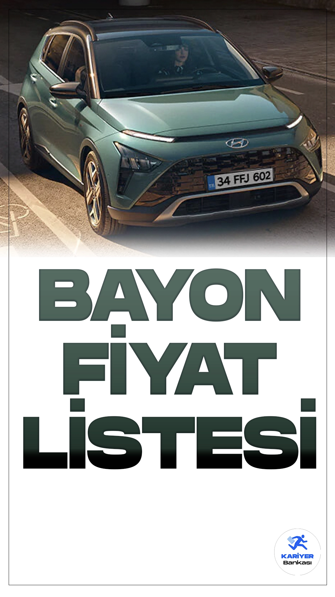 Hyundai Bayon Mart 2024 Fiyat Listesi Yayımlandı.Bayon, markanın Kona ve Venue gibi crossover modellerine katılıyor ve tasarımıyla dikkat çekiyor.
