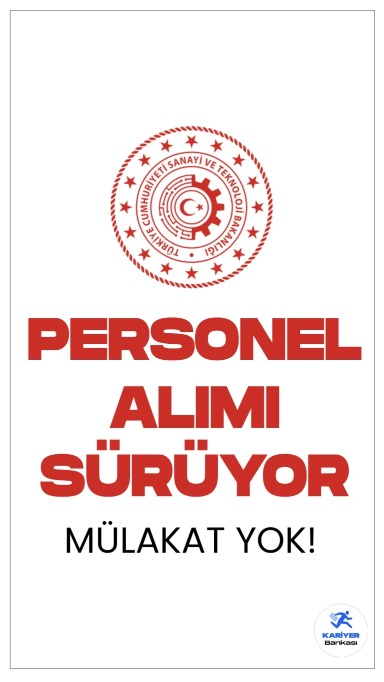 Sanayi ve Teknoloji Bakanlığı 142 Personel Alımı Başvuruları Sürüyor.İlgili alım duyurusuna göre, Sanayi Bakanlığına büro personeli, destek personeli, koruma ve güvenlik görevlisi, mühendis ve avukat ünvanlarında sözleşmeli personel alımı yapılacak. Başvuru yapacak adaylarda yazılı ve sözlü sınav yapılmaksızın 2022 Kamu Personeli Seçme Sınavı Puanı (KPSS) (B) grubu puan sıralaması esas alınarak yerleştirme gerçekleştirilecek. Adayların her ünvan için belirtilen şartları sağlaması gerekmektedir.
