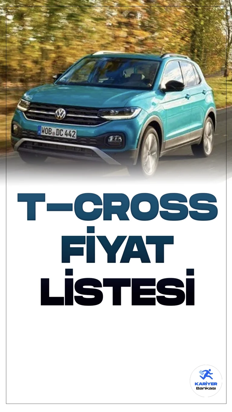 Volkswagen T-Cross Mart 2024 Fiyat Listesi Yayımlandı.Alman otomobil devi Volkswagen, şehir yaşamına mükemmel uyum sağlayan ve dinamik bir sürüş deneyimi sunan T-Cross modeliyle heyecan verici bir seçenek sunuyor. T-Cross, kompakt SUV segmentindeki iddialı duruşuyla dikkat çekiyor ve şehir içi trafiğinde konforlu bir sürüş sunmayı hedefliyor.