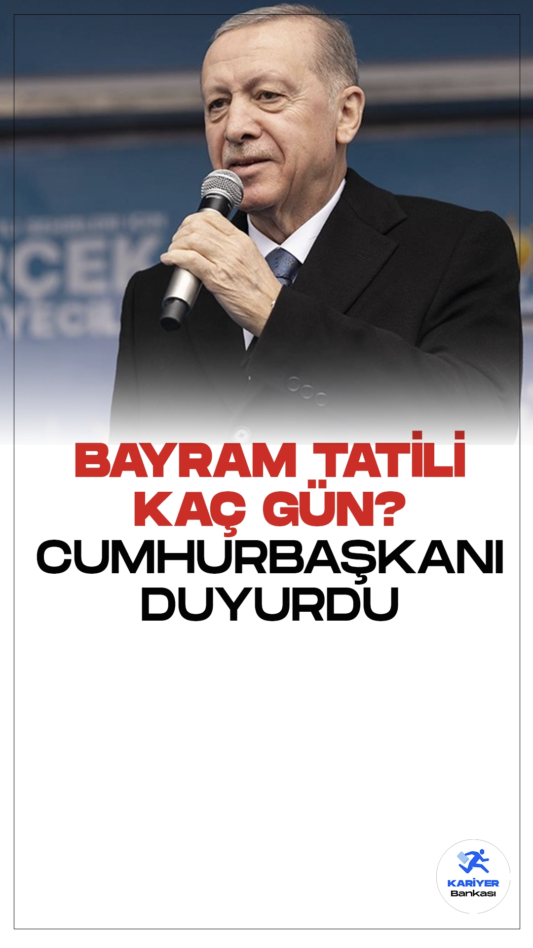 Cumhurbaşkanı Duyurdu: Ramazan Bayramı Tatili 9 Gün Oldu. Cumhurbaşkanı Erdoğan, ATO Congresium'da Şoför Esnafı ile iftar Programı’nda yaptığı konuşmada Bayram tatili hakkında açıklamalarda bulundu.