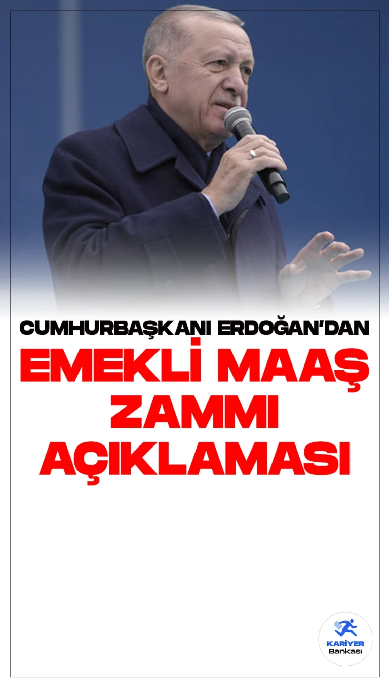 Cumhurbaşkanı Erdoğan: Emekli Maaşlarını Tekrar Masaya Yatıracağız.Cumhurbaşkanı Erdoğan, AK Parti Bursa Mitinginde emekli maaşlarına yönelik önemli açıklamalarda bulundu.