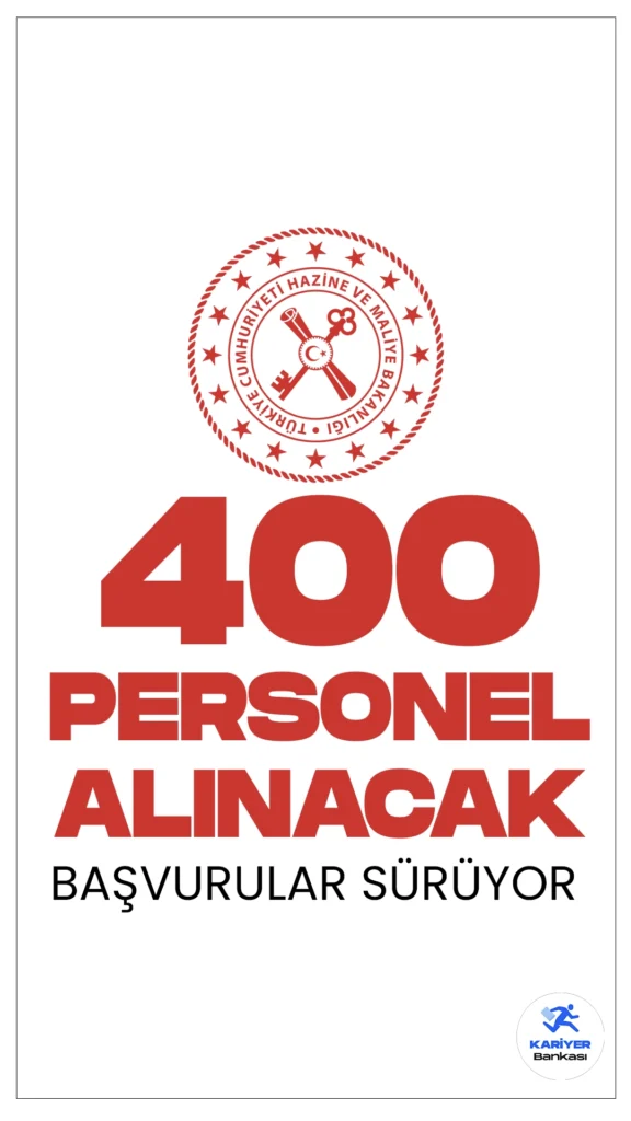Hazine ve Maliye Bakanlığı (HMB) 400 Personel Alımı Başvuruları Devam Ediyor.Resmi Gazete’de yayımlanan ilgili alım duyurusuna göre, Hazine ve Maliye Bakanlığına sınavla defterdarlık uzman yardımcısı alımı yapılacak. Başvuru işlemleri 15 Mart'a kadar alınacak. Başvuru yapacak adayların genel şartların yanı sıra, özel şartları da sağlaması gerekmektedir.